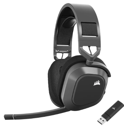 Fone De Ouvido Sem Fio Para Jogos Corsair Hs80 Max - Cinza A Cinza